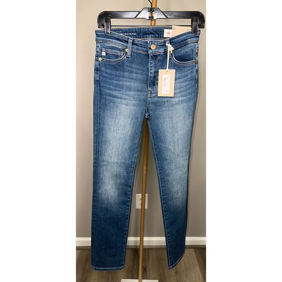 AG Mari Mid Rise Slim Straight Leg Jeans in 12 Years Assumption Size 25 $235 - Picture 8 of 13
